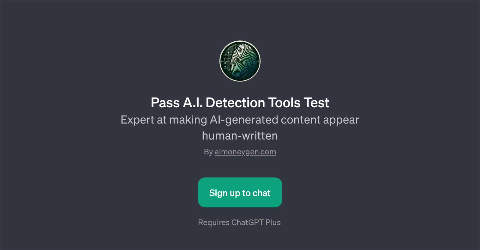Pass A.I. Detection Tools Test website