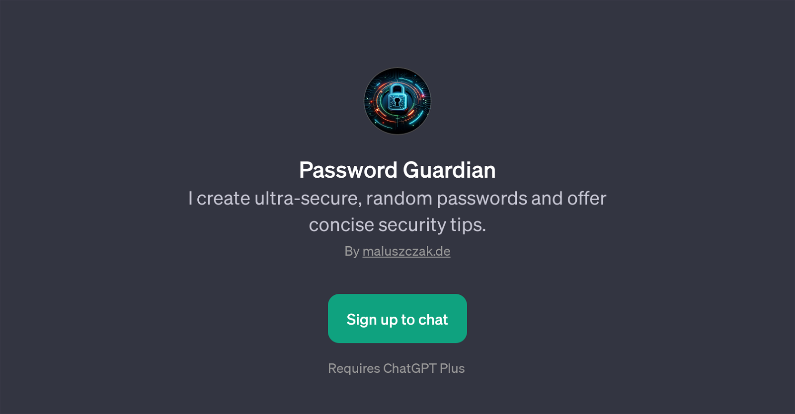 Password Guardian website