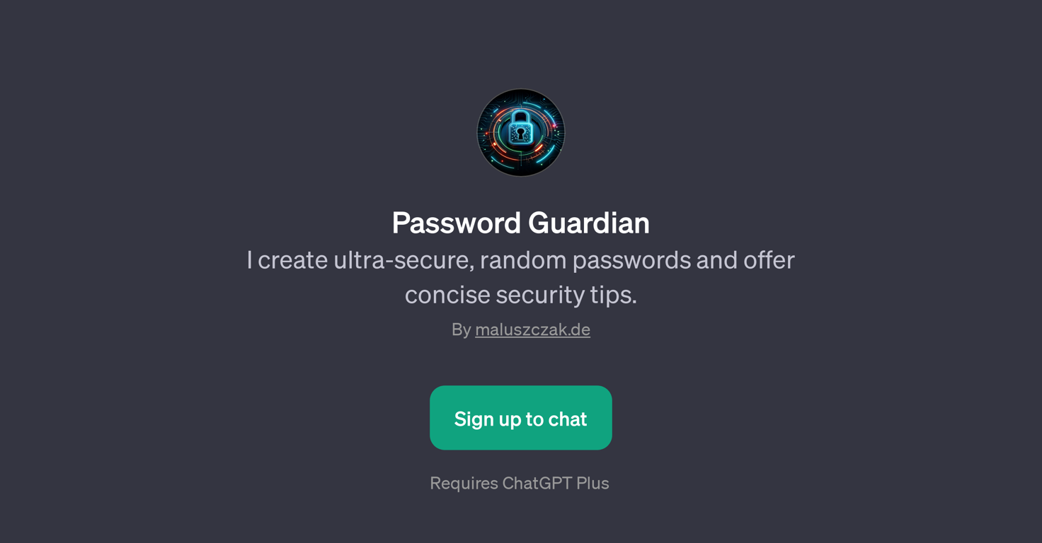 Password Guardian website