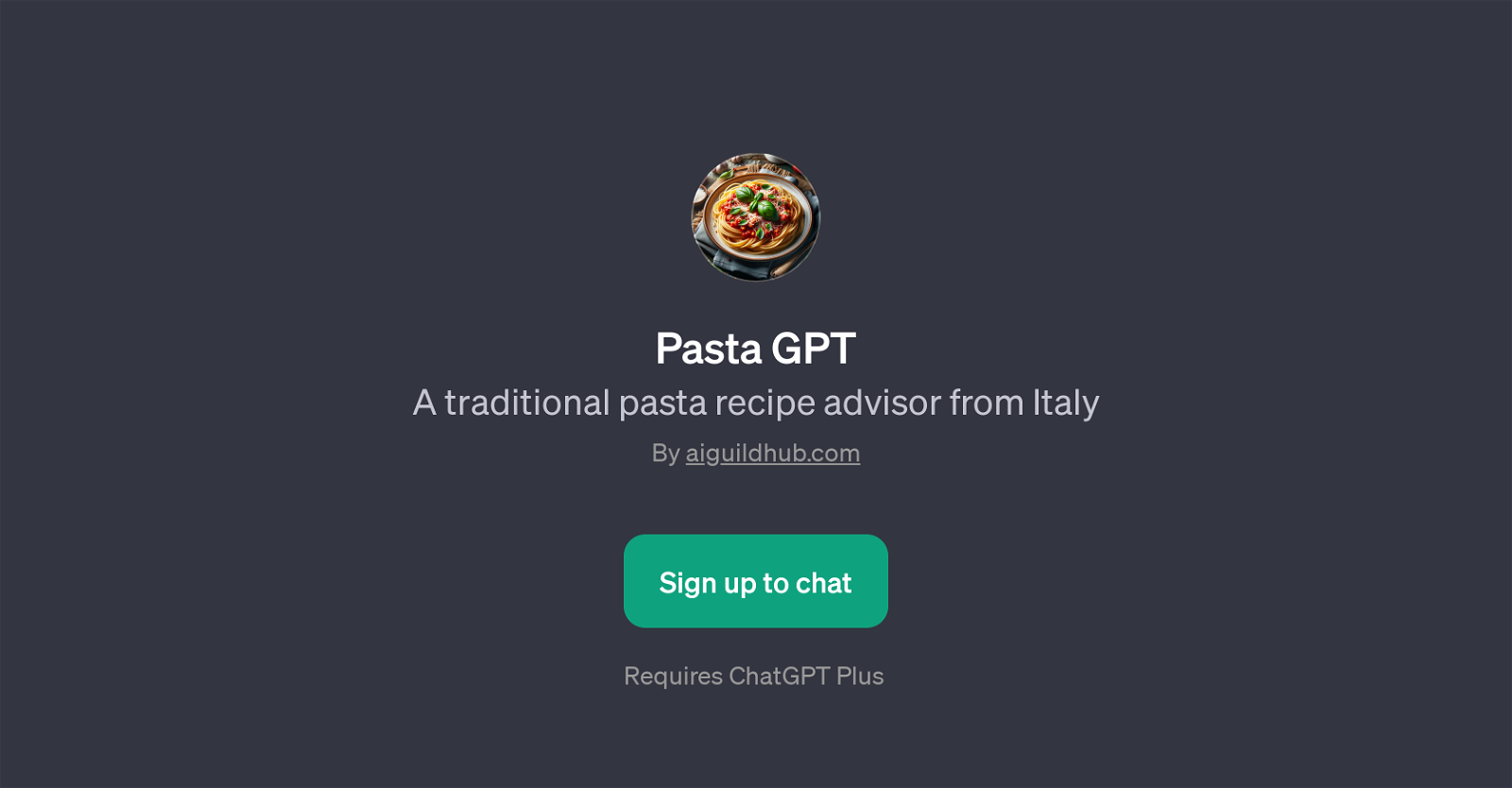 Pasta GPT website