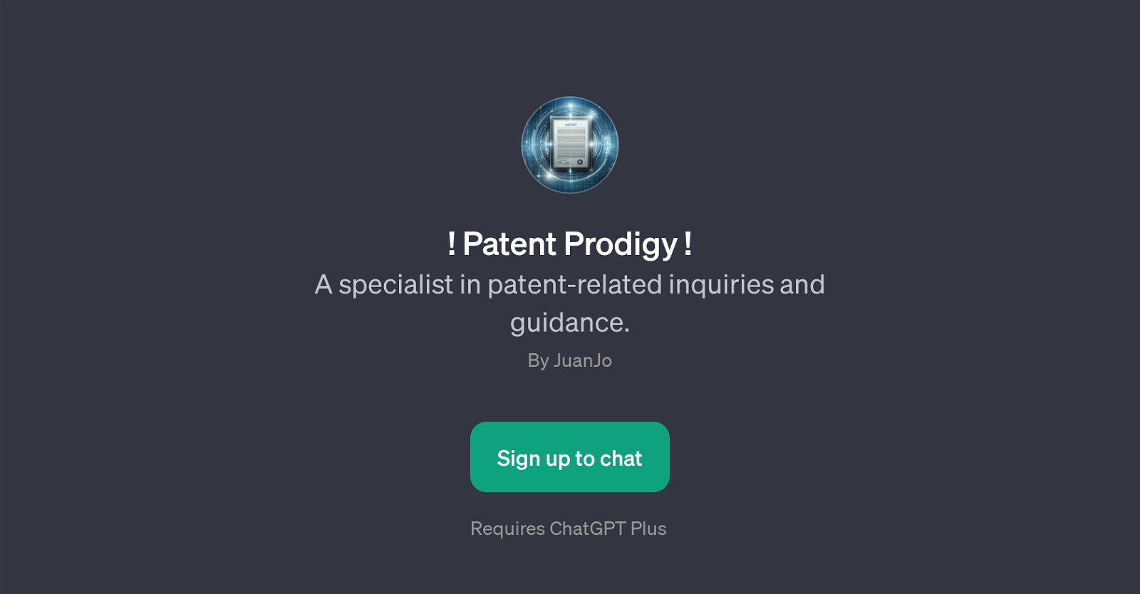 Patent Prodigy website