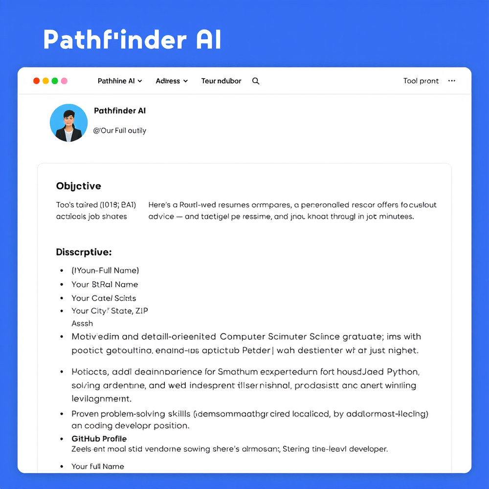 "Pathfinder AI: Academic & Career Assistant" website