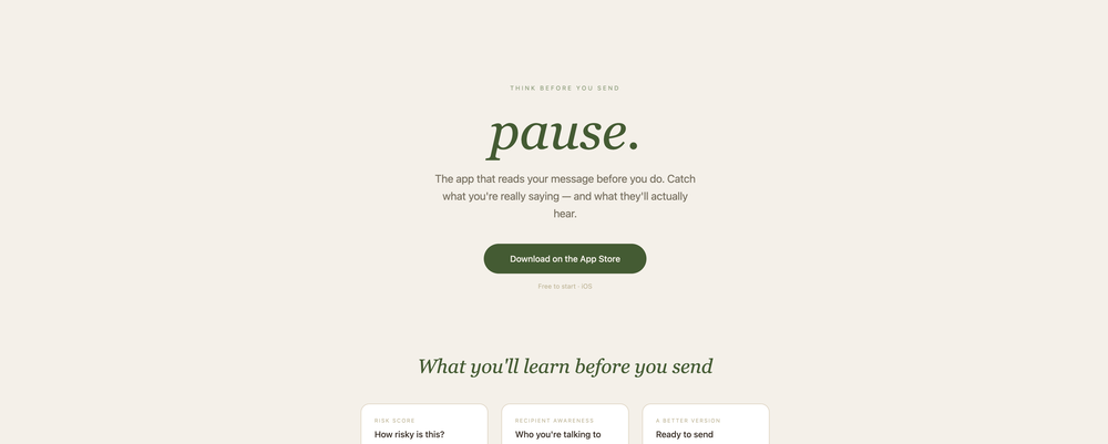 pause website