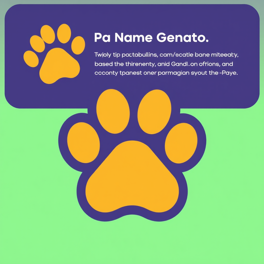Pawfect Name Generator โ A playful take on "Perfect" with "Paw." website