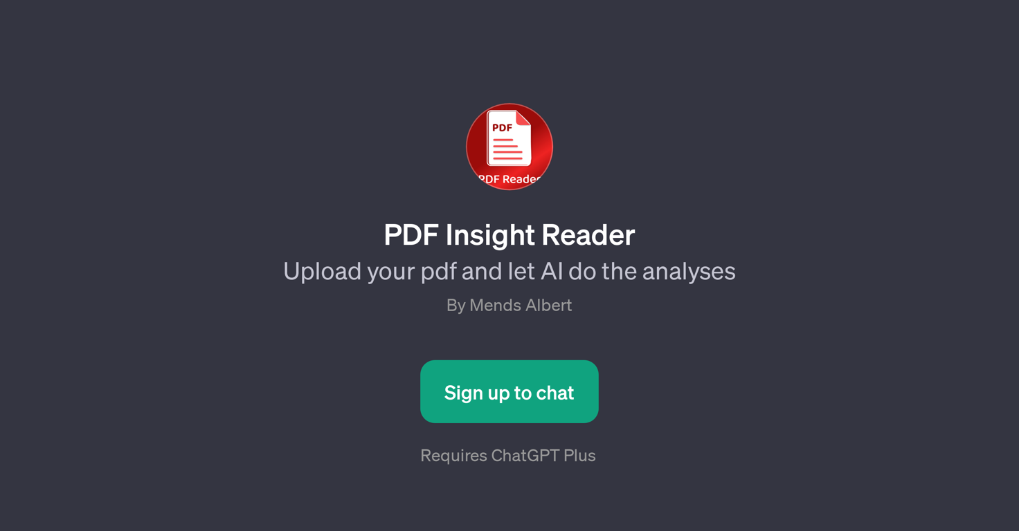 PDF Insight Reader website