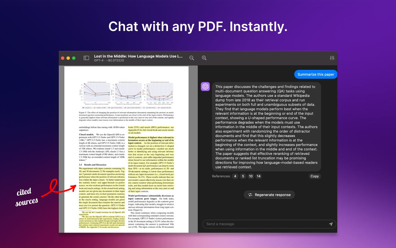 PDF Pals — ChatPDF on Mac website