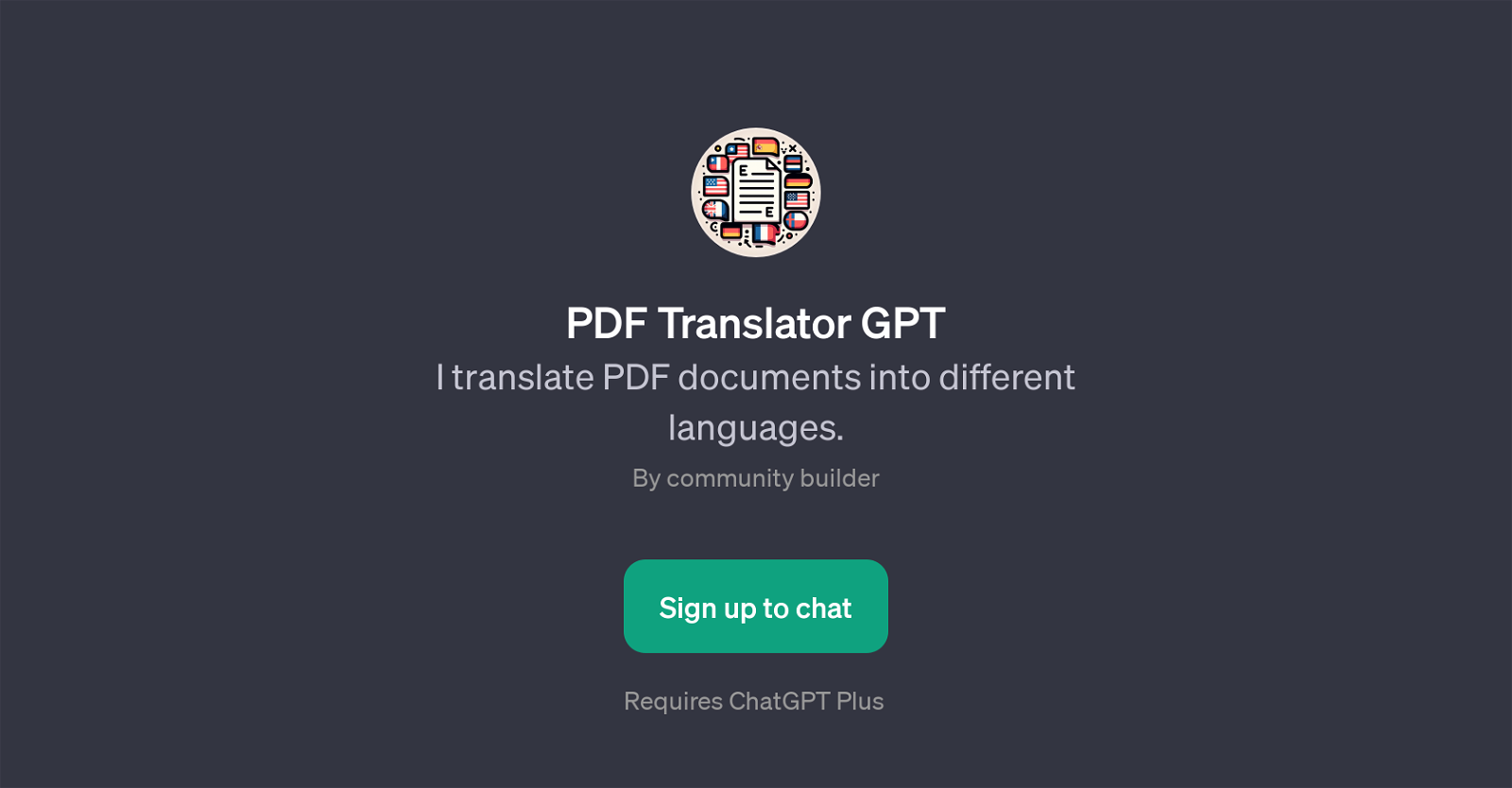 PDF Translator GPT website
