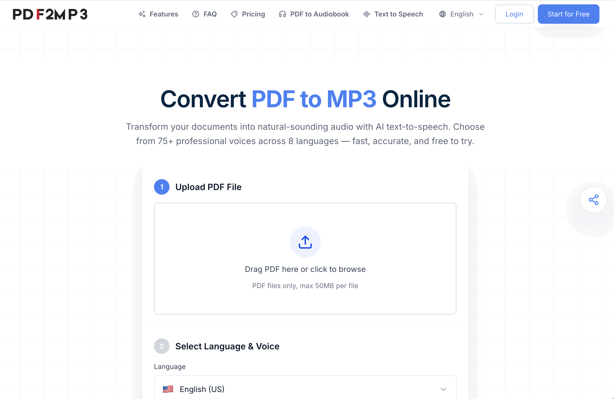 PDF2MP3 logo