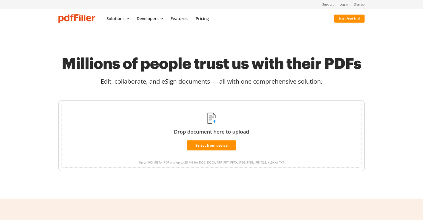 pdfFiller website