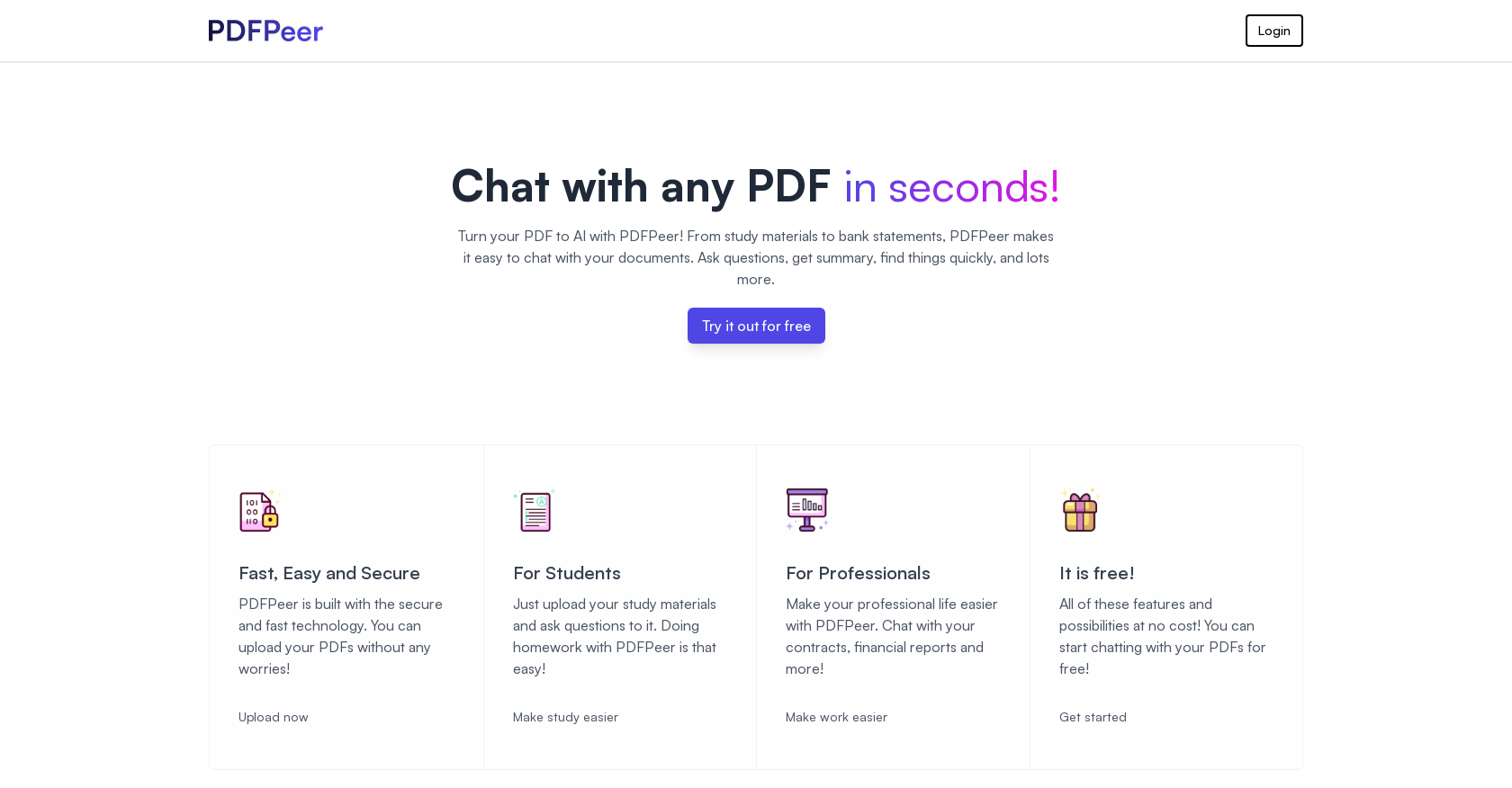 PDFPeer website