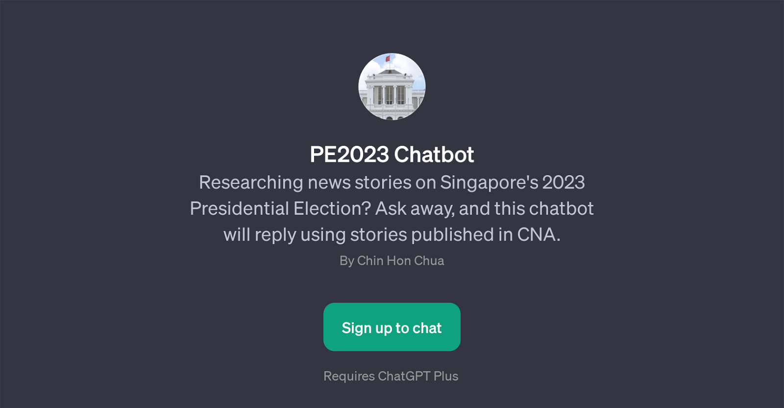 PE2023 Chatbot website