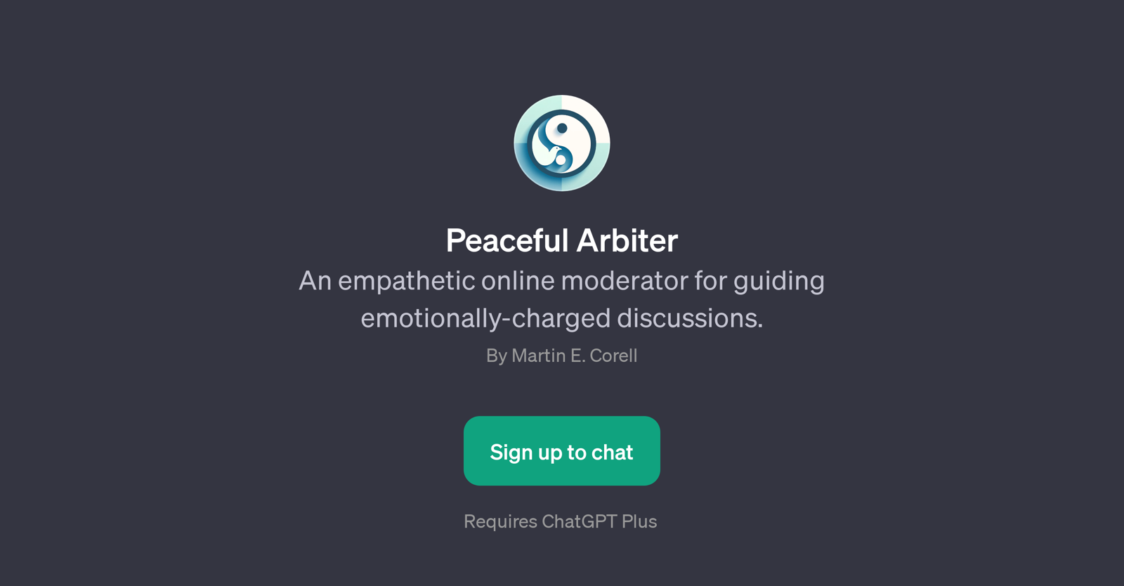 Peaceful Arbiter website