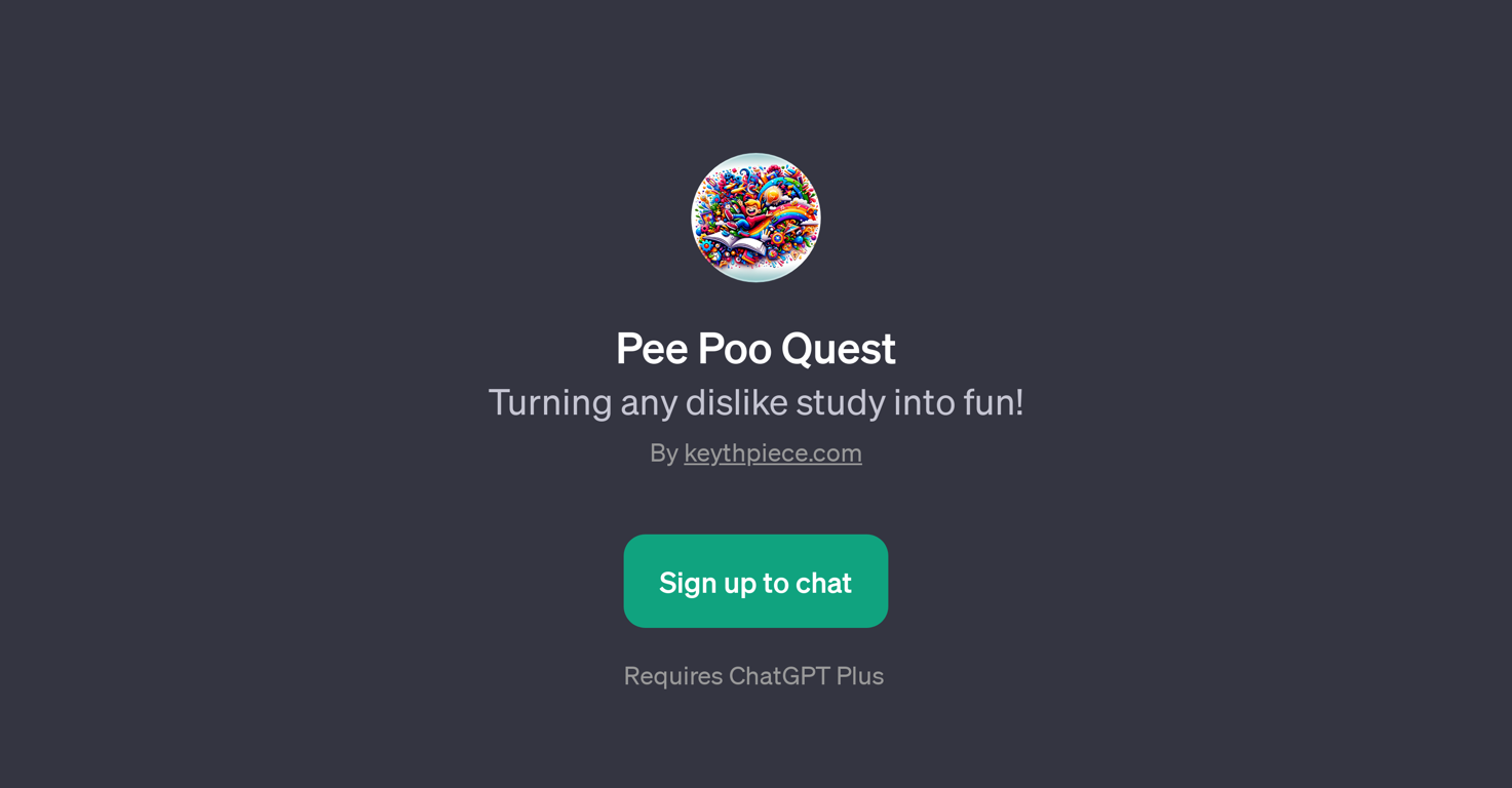 Pee Poo Quest website