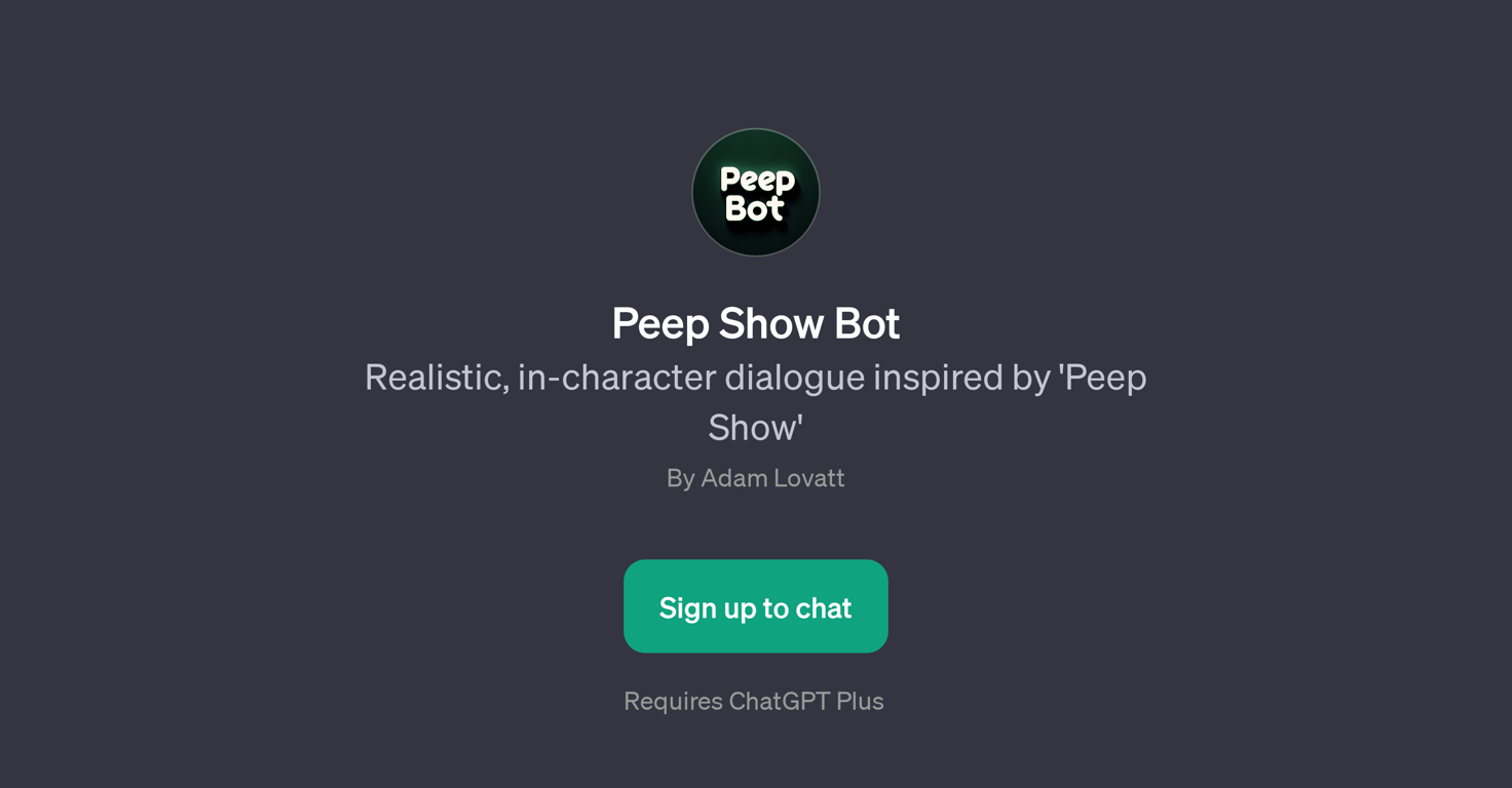 Peep Show Bot website