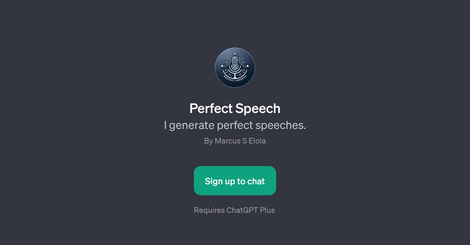 Perfect Speech website