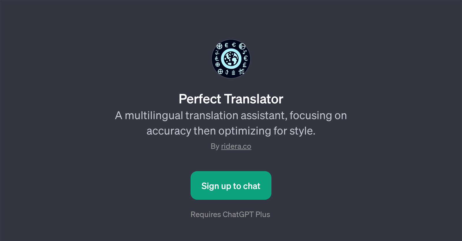 Perfect Translator website