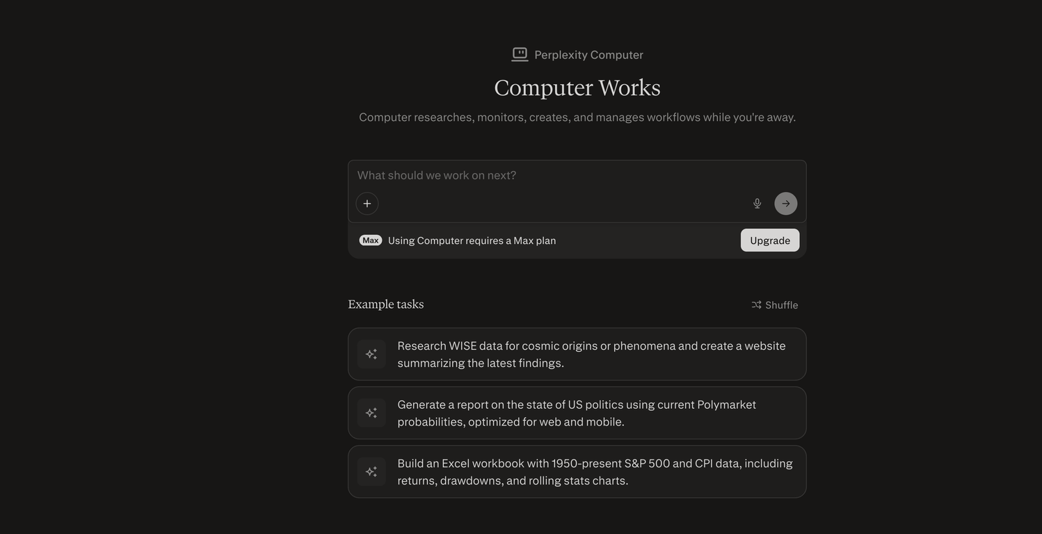 Perplexity Computer website