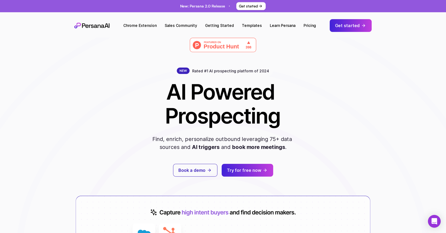 Persana AI website