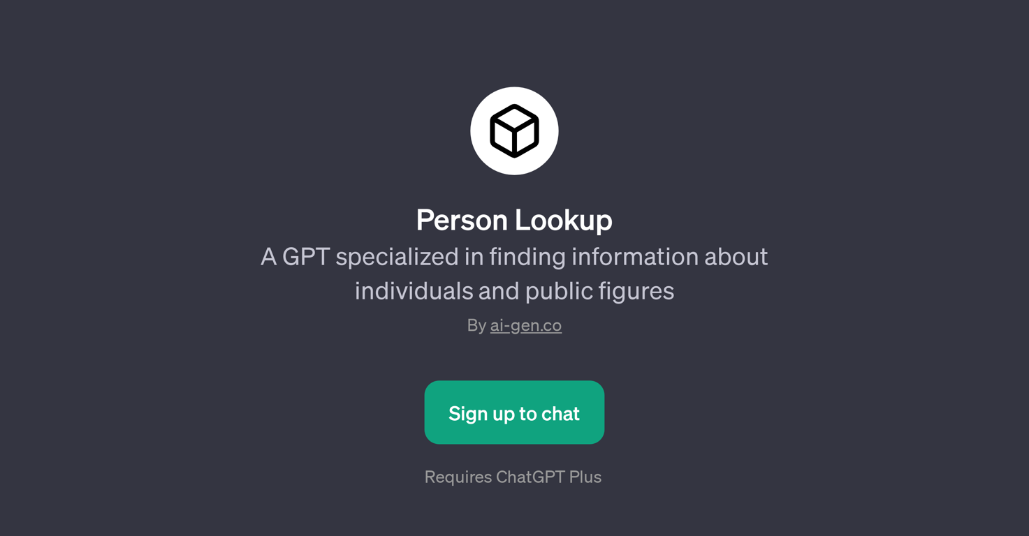 Person Lookup website