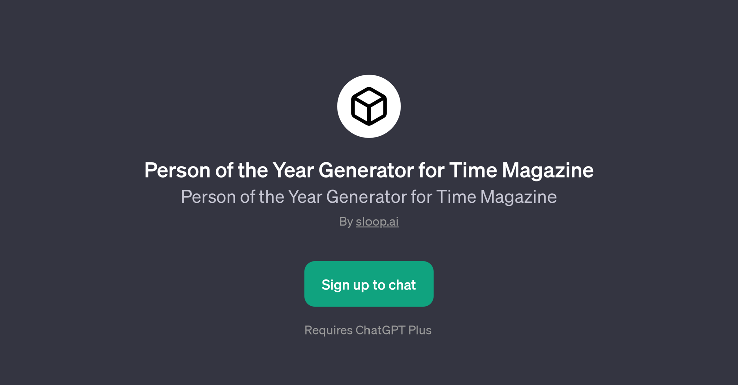 Person of the Year Generator for Time Magazine website
