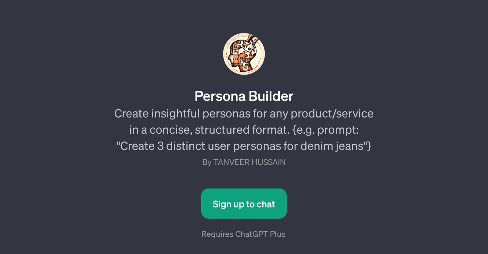 Persona Builder website