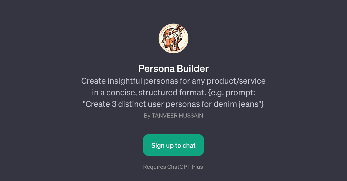 Persona Builder website