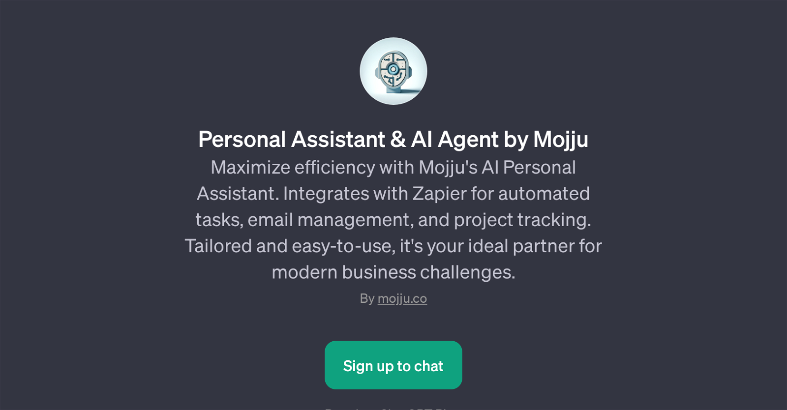 Personal Assistant & AI Agent by Mojju website