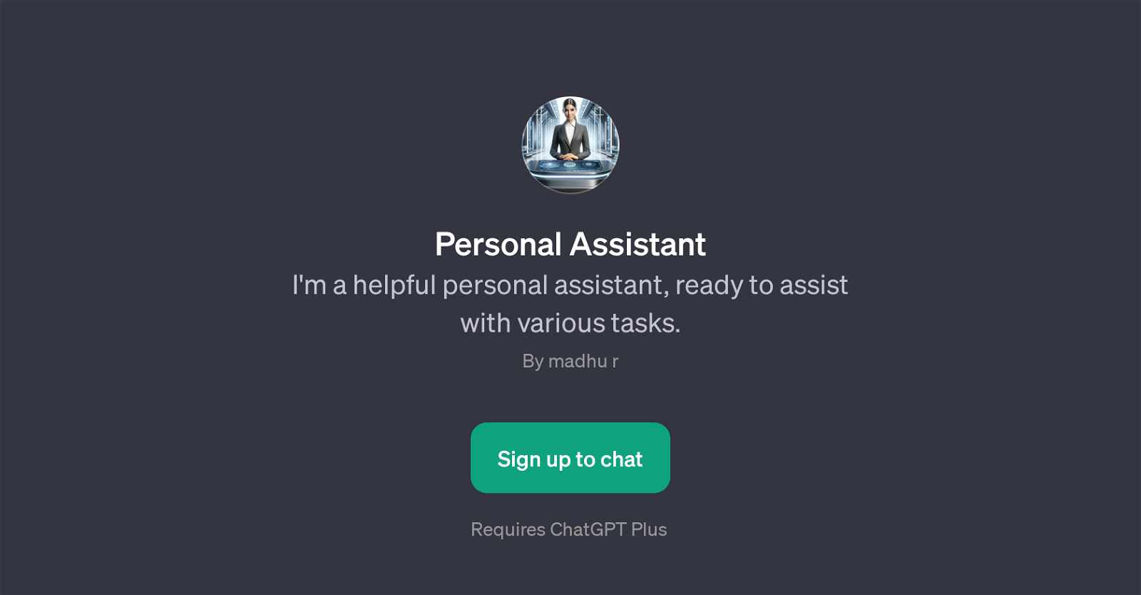 Personal Assistant website