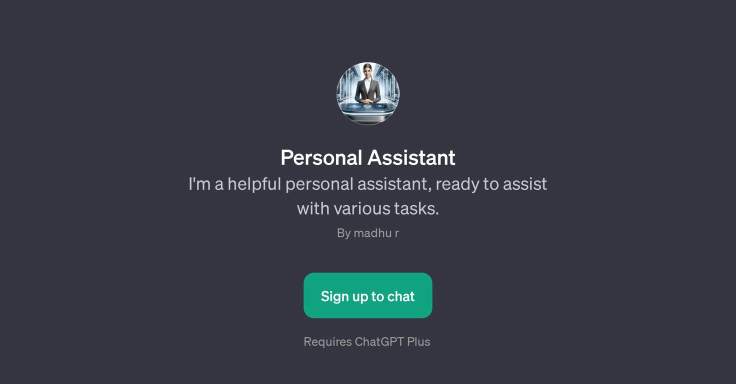 Personal Assistant website