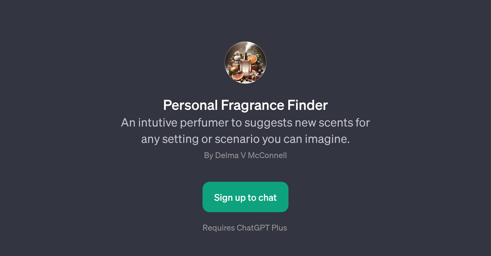 Personal Fragrance Finder website
