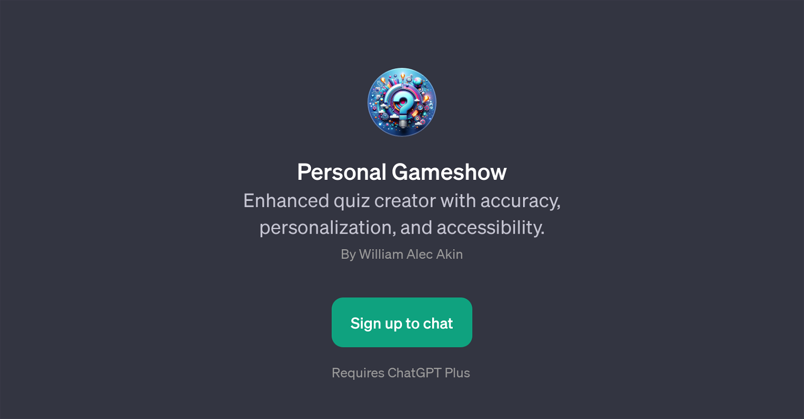 Personal Gameshow website