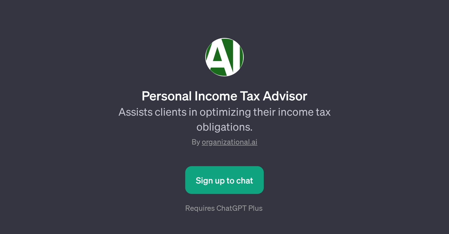 Personal Income Tax Advisor website