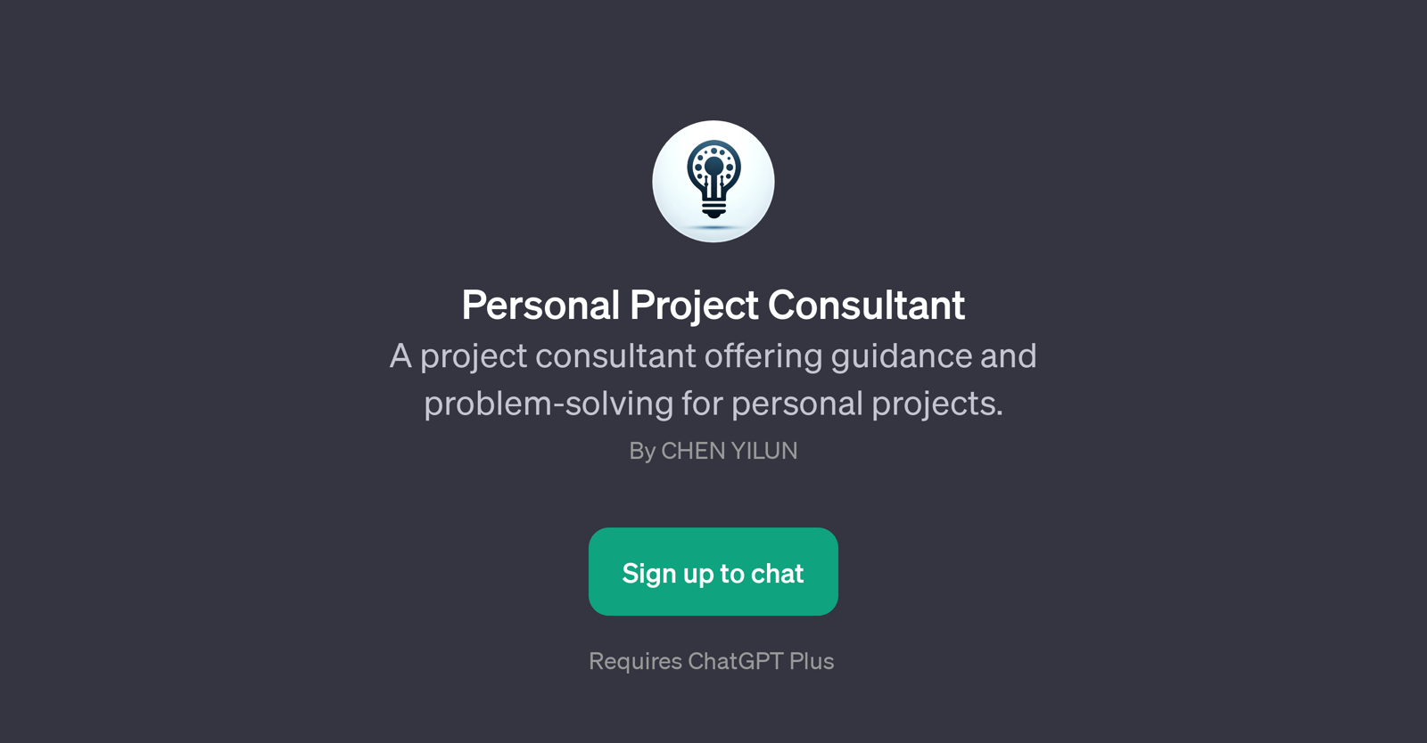 Personal Project Consultant website