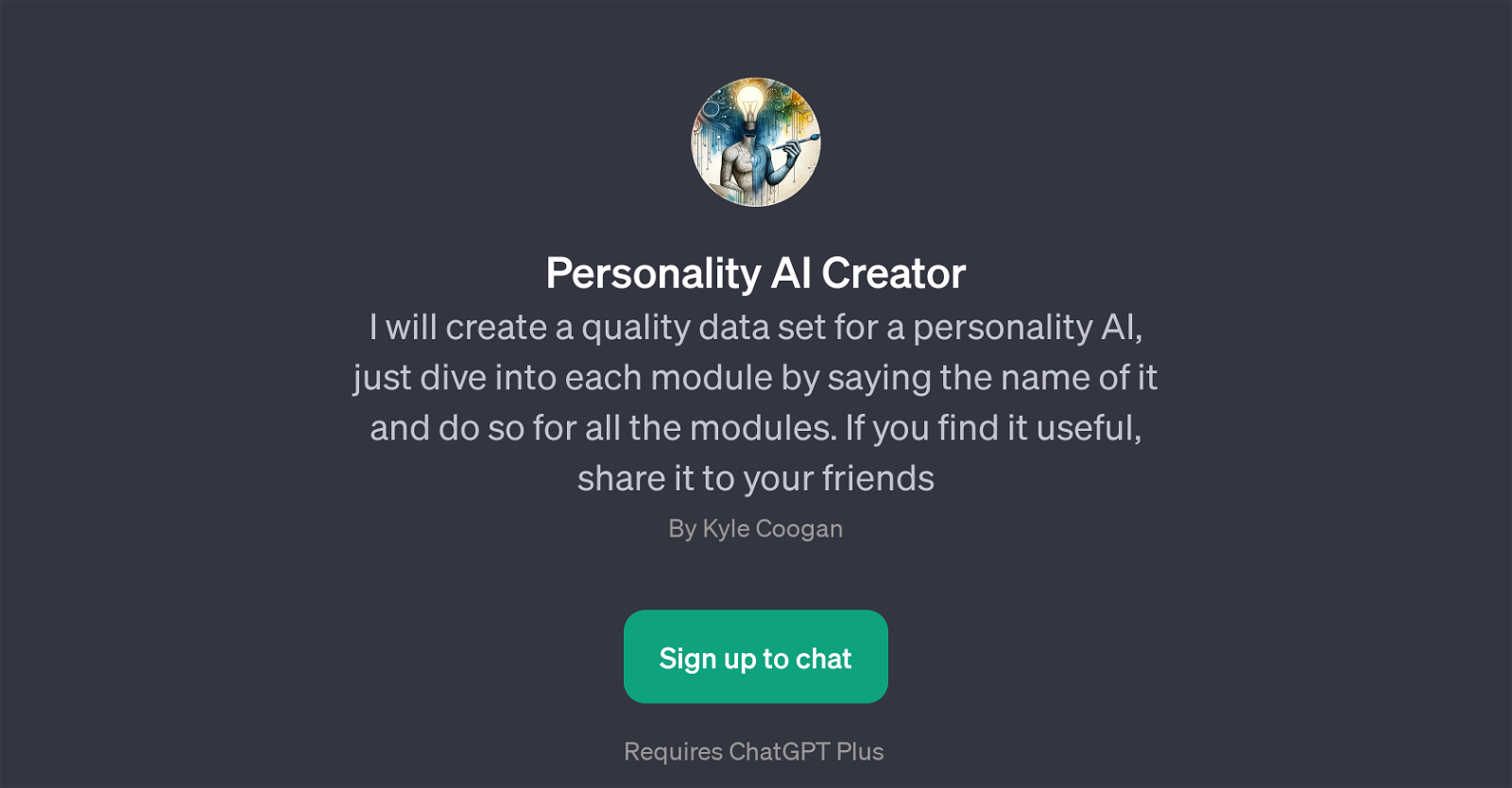 Personality AI Creator website