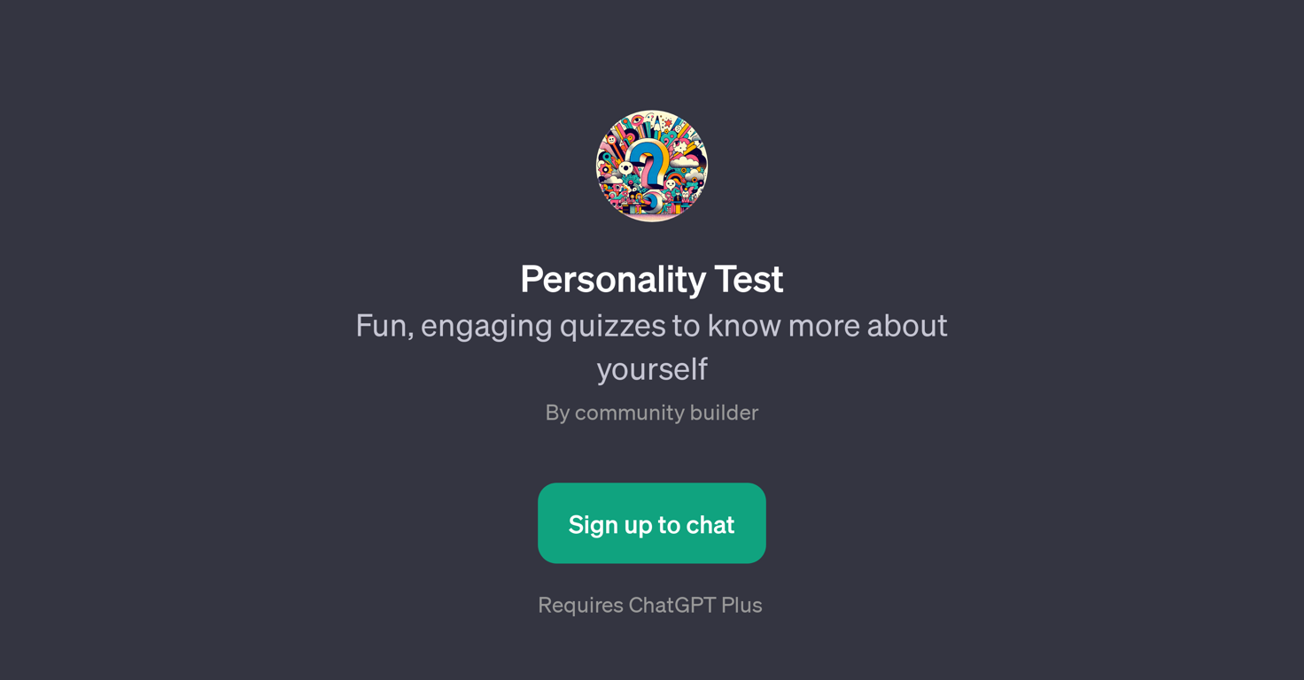Personality Test GPT website
