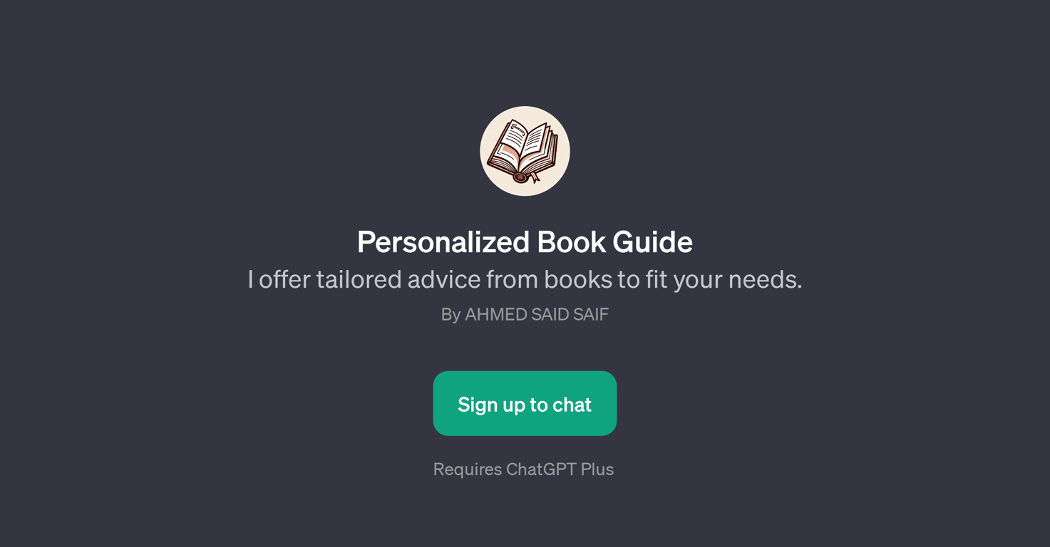 Personalized Book Guide website