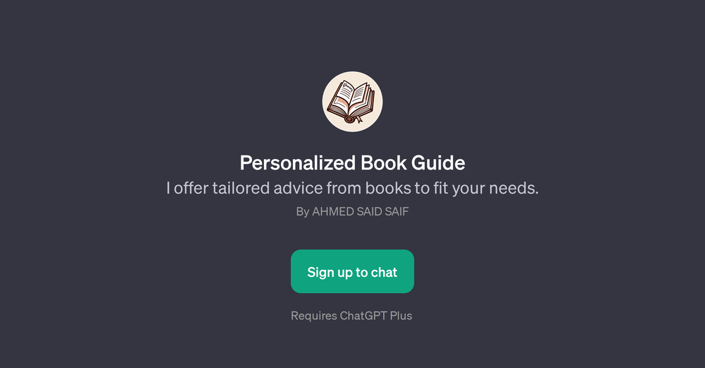 Personalized Book Guide website
