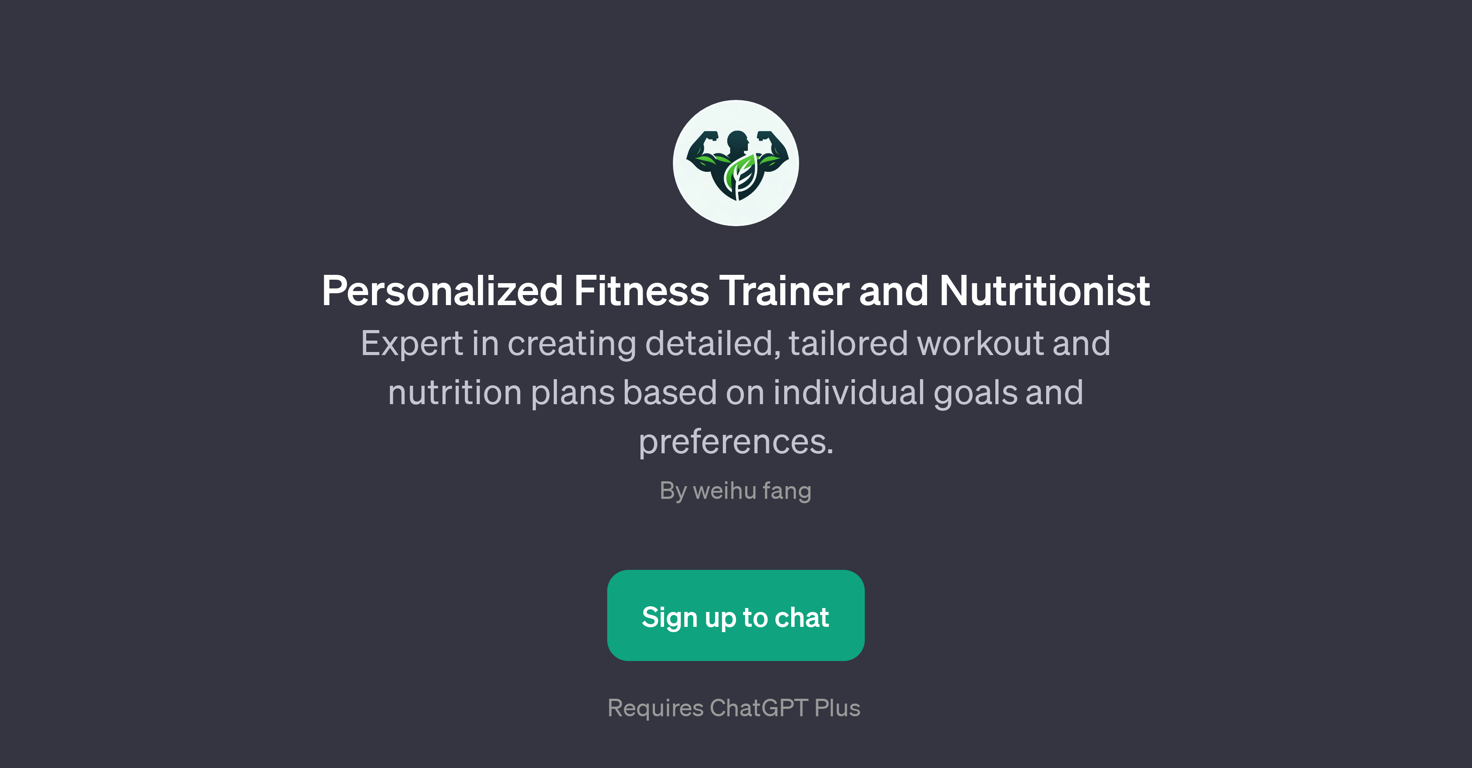 Personalized Fitness Trainer and Nutritionist website