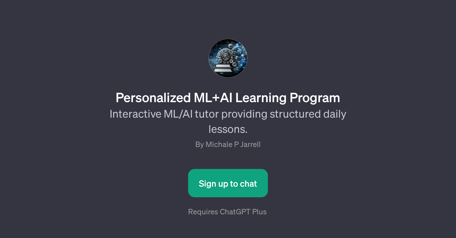 Personalized ML+AI Learning Program website