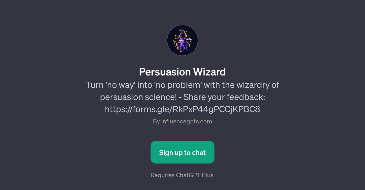 Persuasion Wizard website