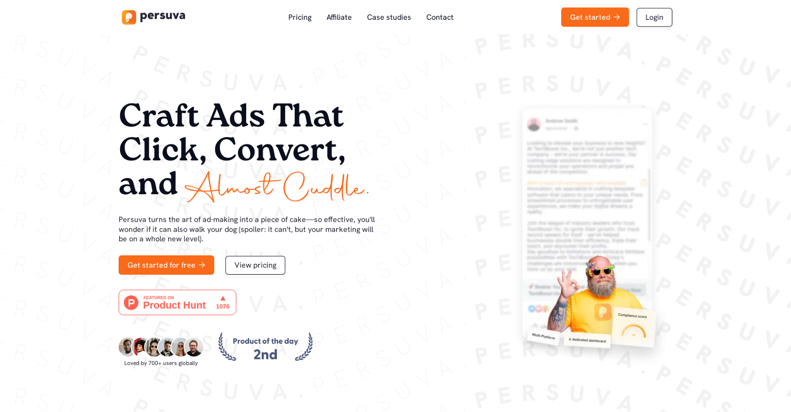 Persuva - Create Ads That Convert website