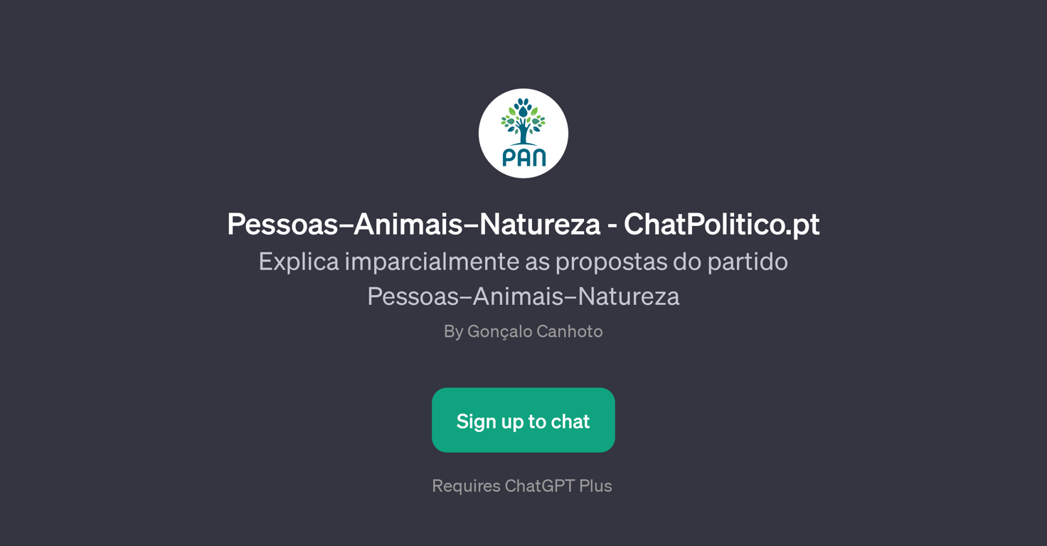 PessoasAnimaisNatureza - ChatPolitico.pt website