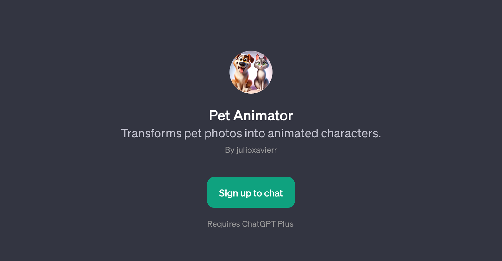 Pet Animator website