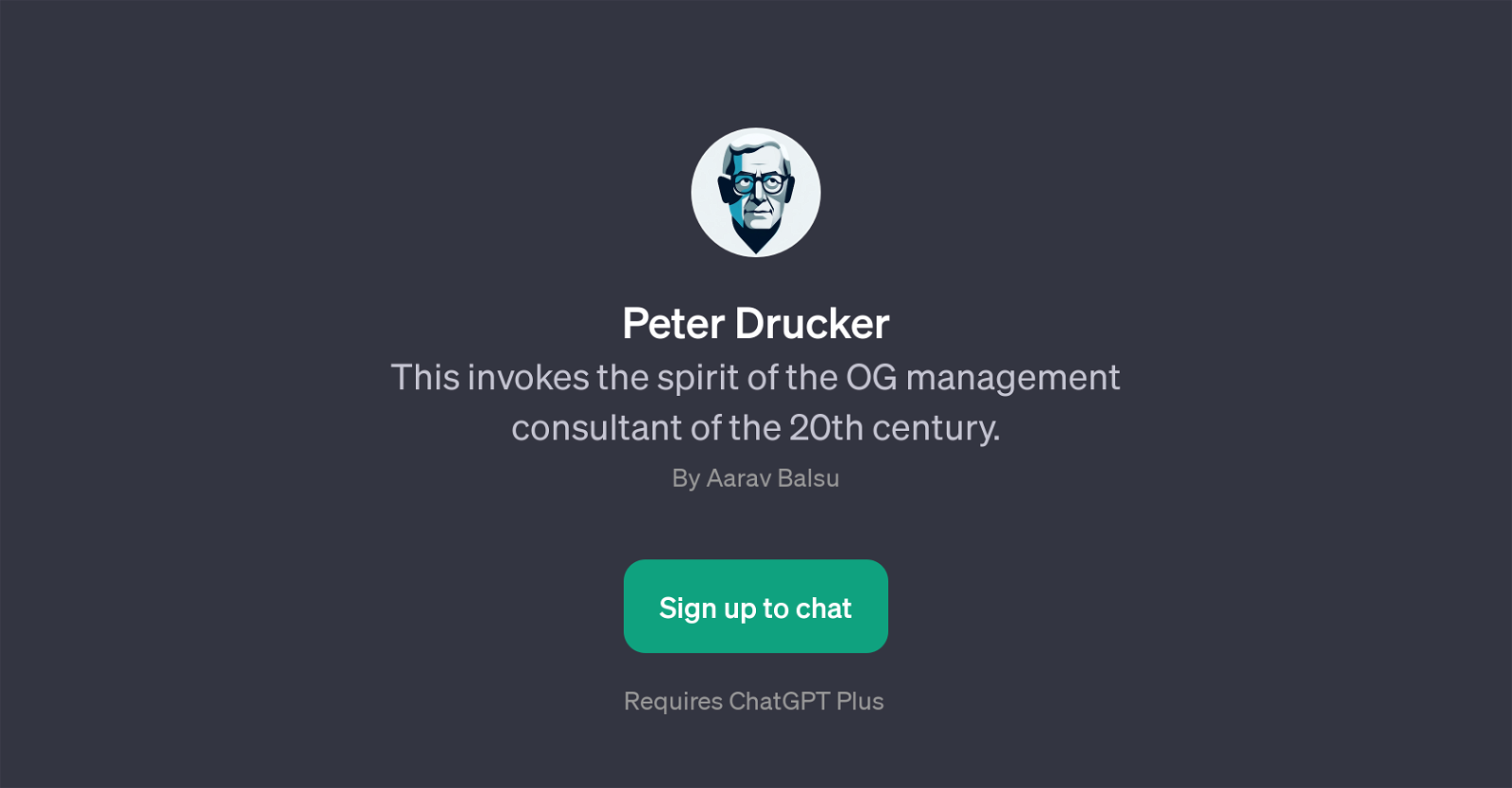 Peter Drucker GPT website