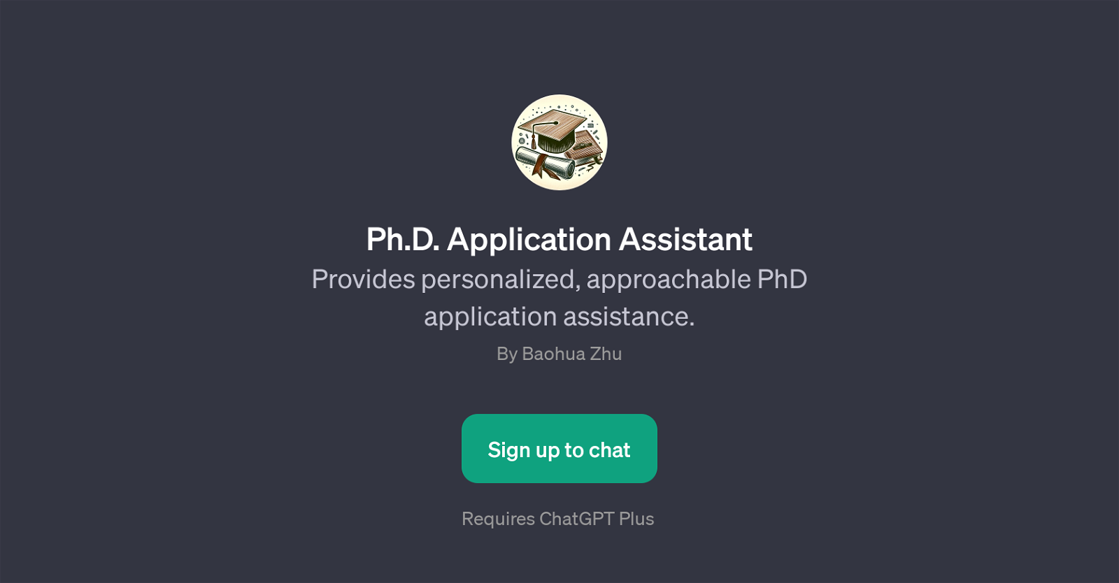Ph.D. Application Assistant website