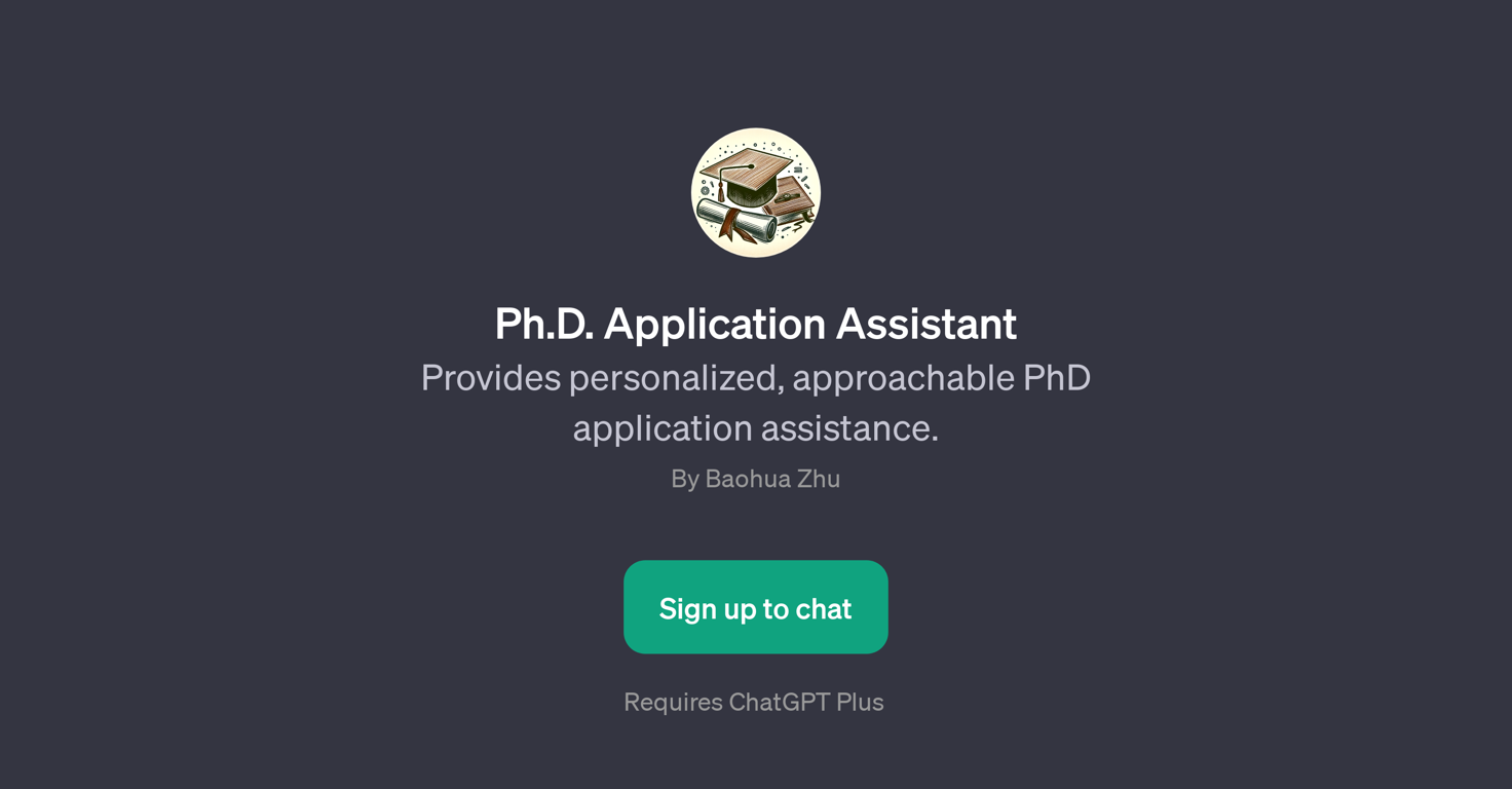 Ph.D. Application Assistant website