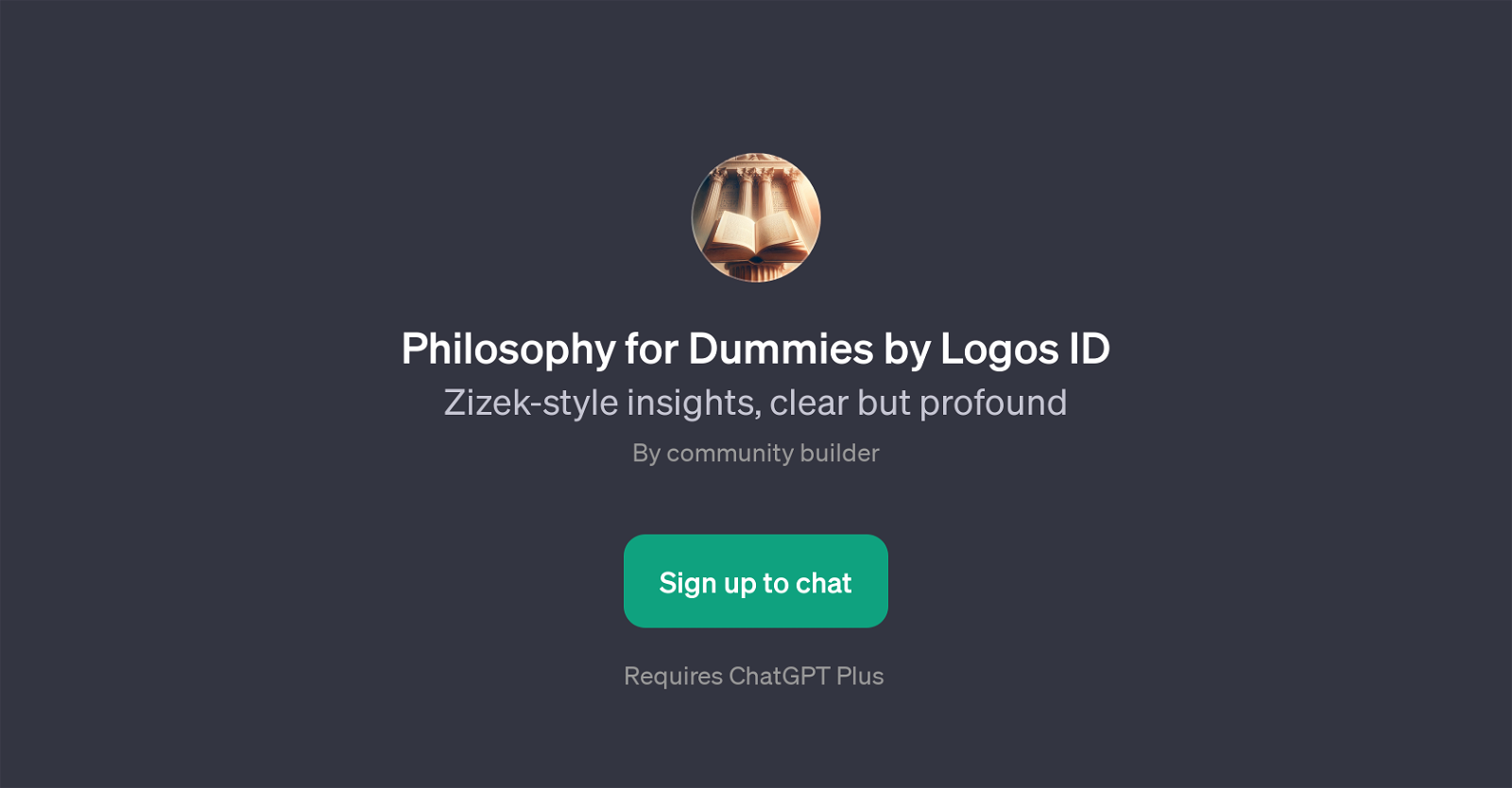 Philosophy for Dummies by Logos ID website