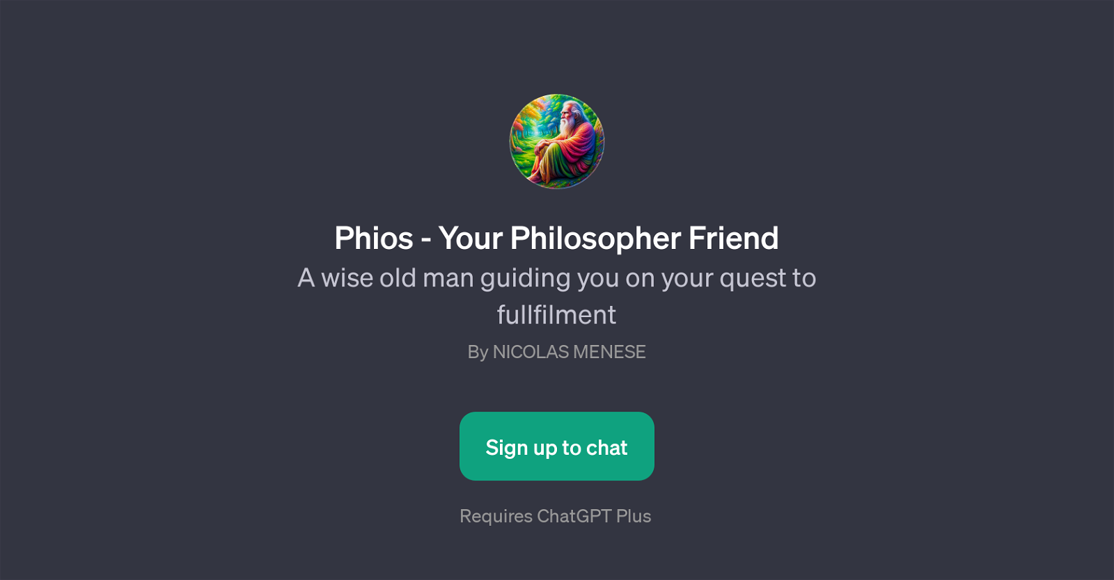 Phios - Your Philosopher Friend website