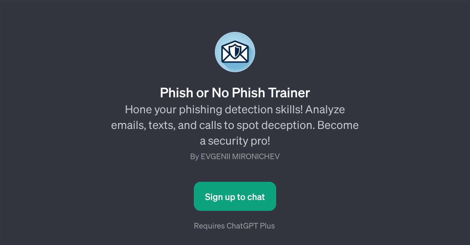 Phish or No Phish Trainer website