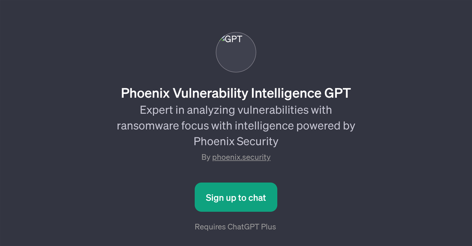 Phoenix Vulnerability Intelligence GPT website